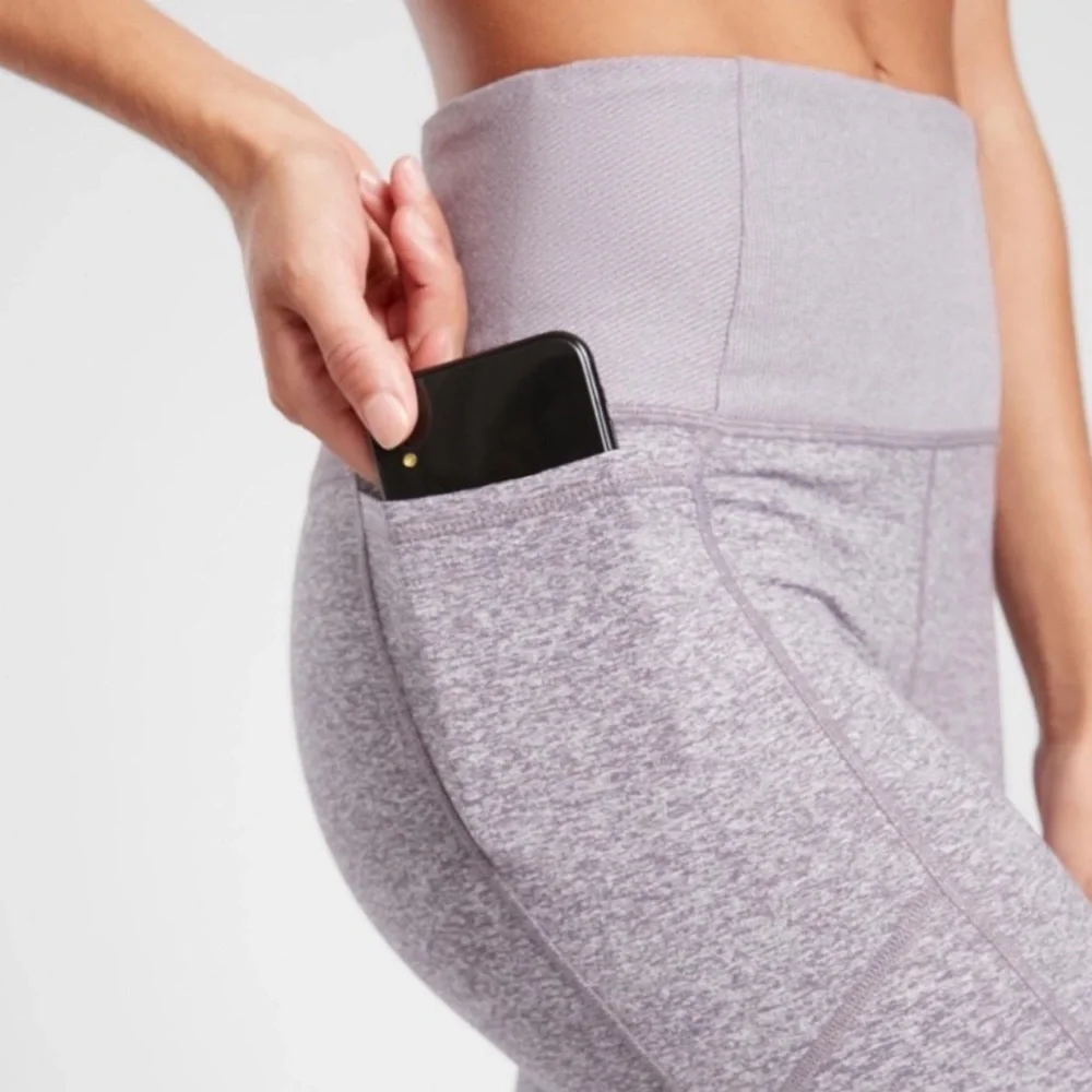 Athleta Exhale Heel Tight - Light Purple - Size XS - Picture 3 of 5